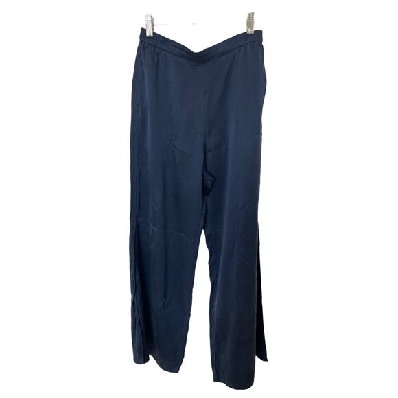 Lunya Washable Silk Pant Set In Deep Blue - Picture 5 of 7
